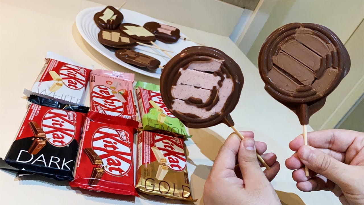FIZ VÁRIOS SUPER PIRULITOS COM TODOS OS KIT KAT'S DO MERCADO!!!