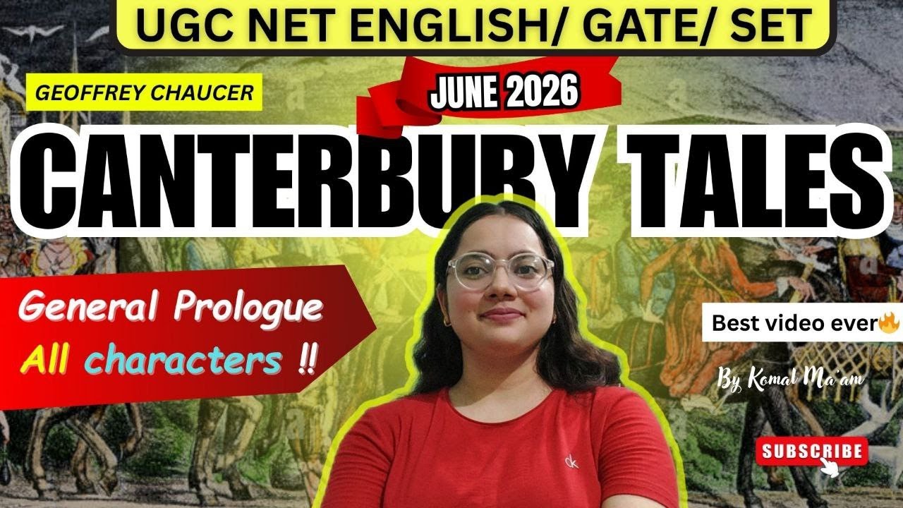 All Characters of The Canterbury Tales in detail | General Prologue | UGC-NET English by Komal Mam