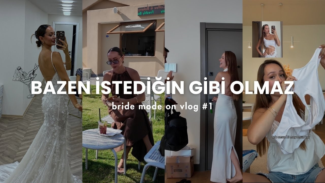 BRIDE MODE ON VLOG #1 | son aya girdik, beyaz elbise krizi, kızların veda sürprizi, bol kargo açılış