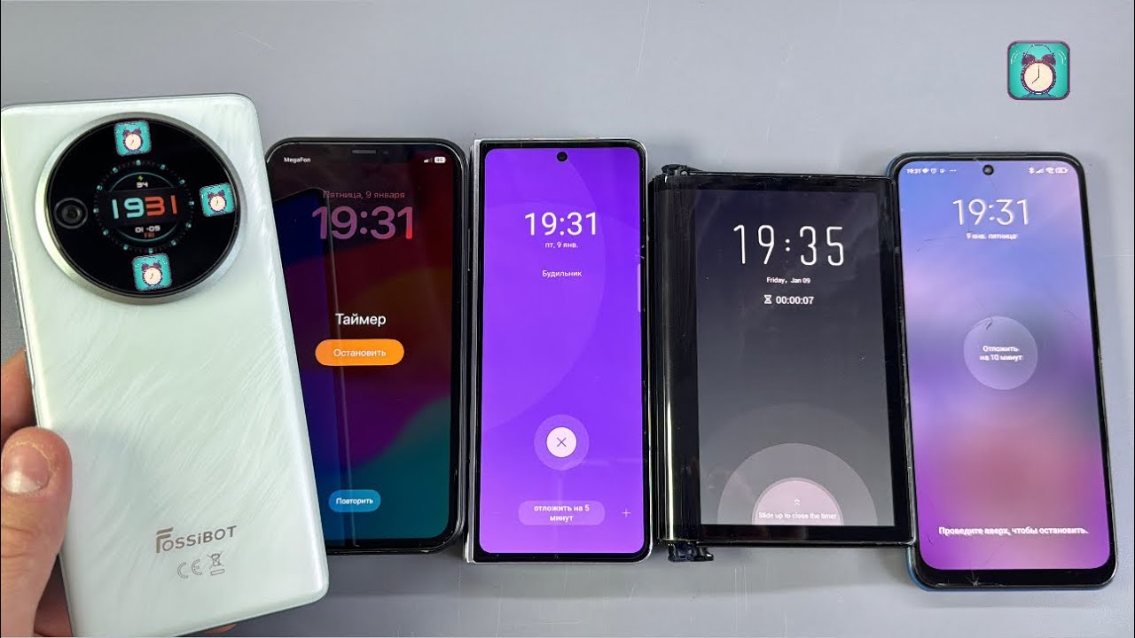 Fossibot S3 vs Redmi Note13pro Alarm Clock Samsung Wave2+ RoyolePay+ Samsung ZFold5