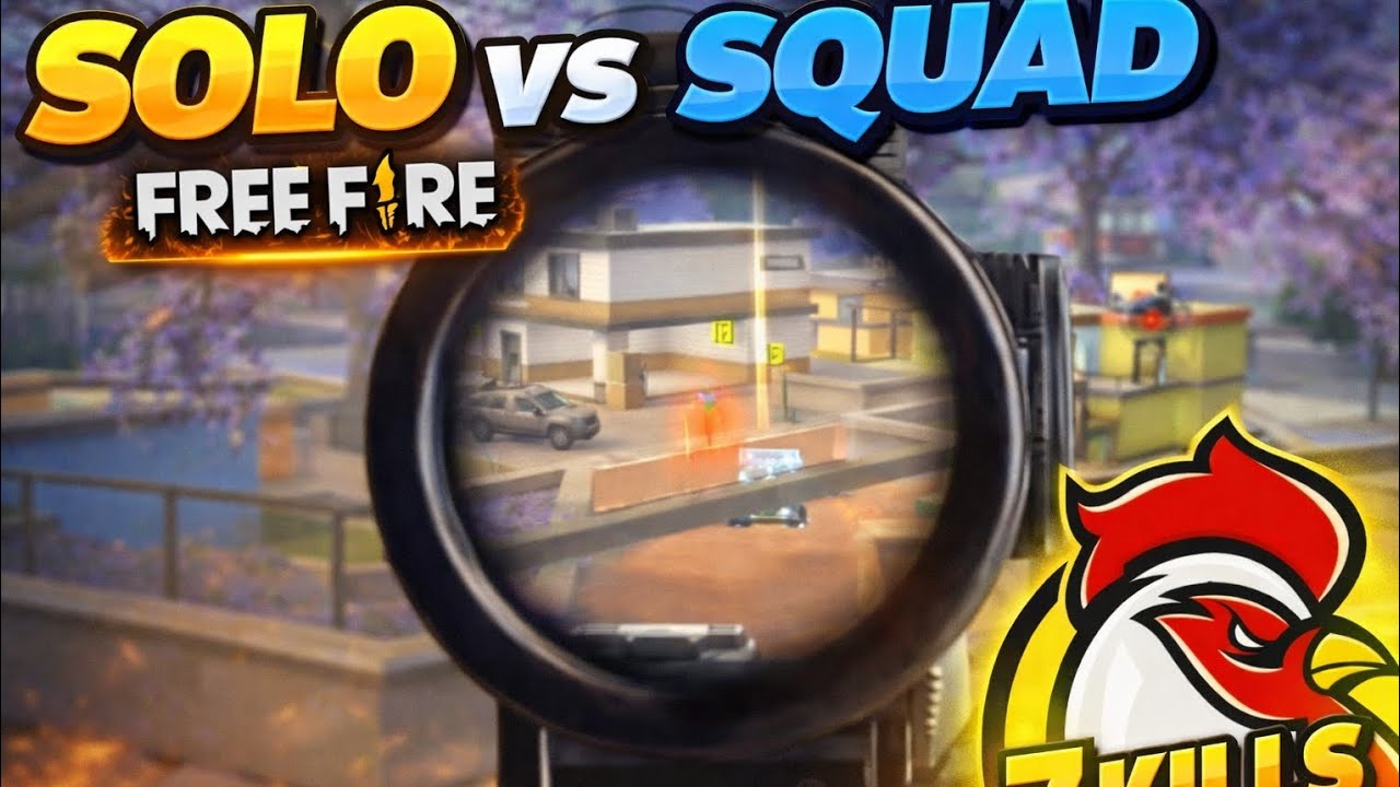 I play solo vs squad in free fire 🔥#freefire #viralvideo #gameplay #gamingvideo #solovssquad 