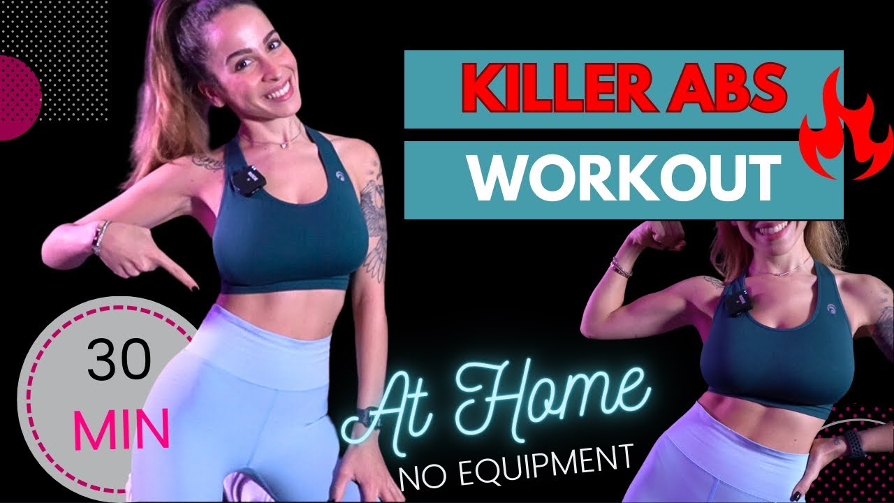 30 MIN ABS KILLER WORKOUT || SOLO ADDOME  SCOLPITO ON🔥 || No equipment - AT HOME | Caterina Falhi
