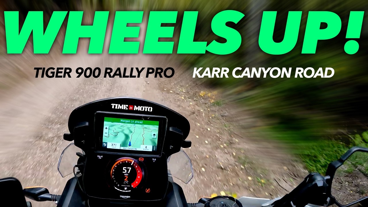 2024 Tiger 900 Rally Pro Jumping Down Karr Canyon Road