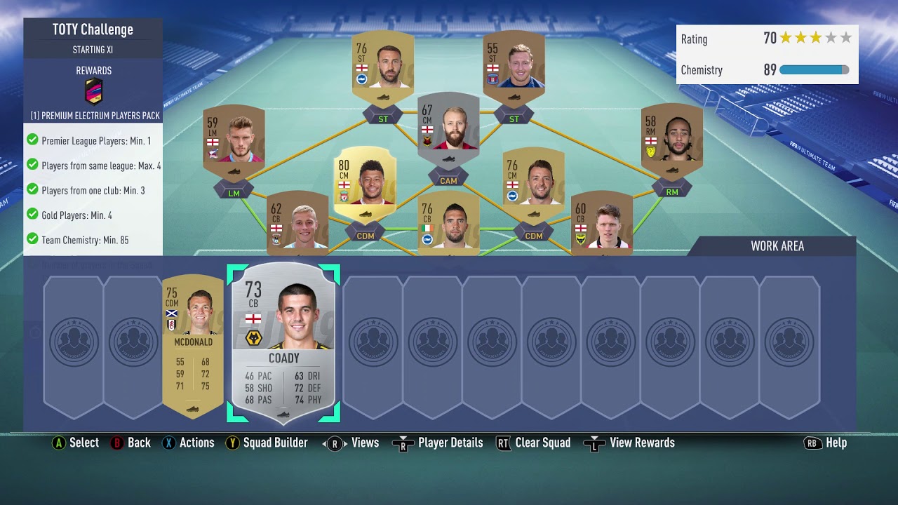 TOTY Challenge 2 - Fifa 19 SBC