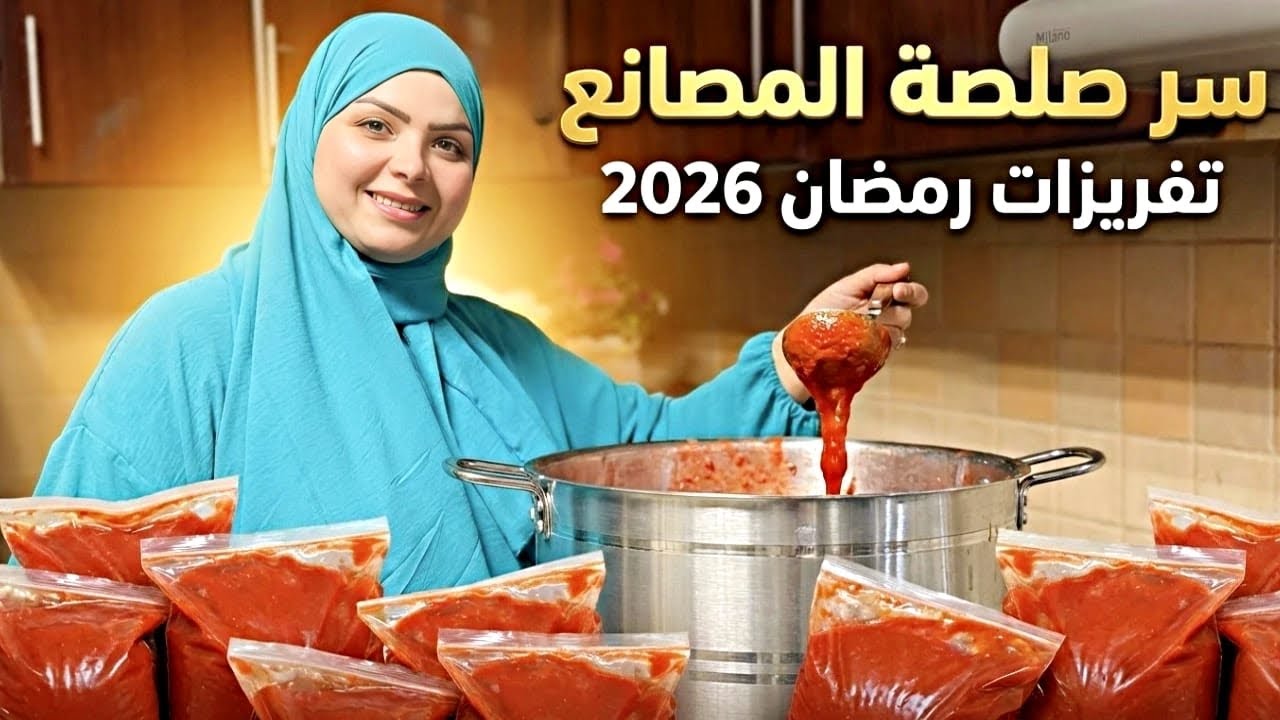 تفريزات رمضان 2026 🌙 تفريز 20 كيلو طماطم 🍅 طعم ولون وقوام ملوش مثيل 👌 أسهل وأسرع طريقة ❤️