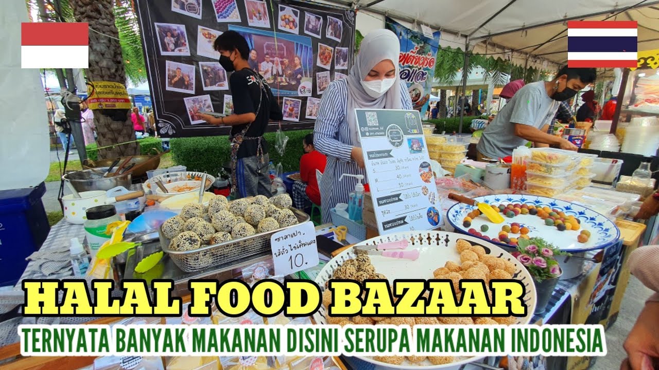 HALAL FOOD BAZAAR IN ISLAMIC CENTER BANGKOK THAILAND