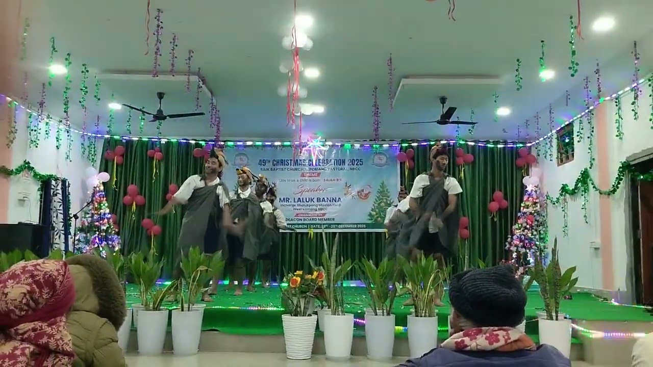 49th Christmas celebaration at Raik Baptist Church under leporiang pastoral range,youth group dance.