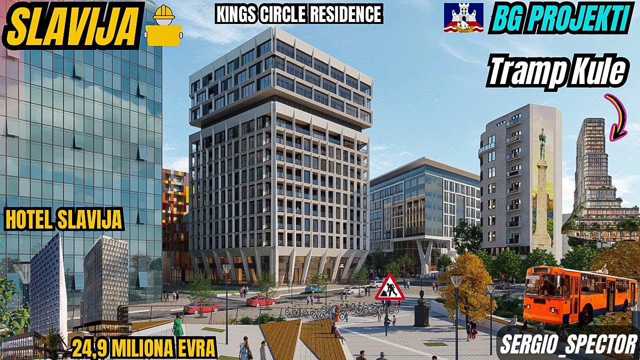 Tramp KULE, Hotel Slavija i Kings Circle Residence, Cvetni Trg, Savska Beograd na vodi #beograd