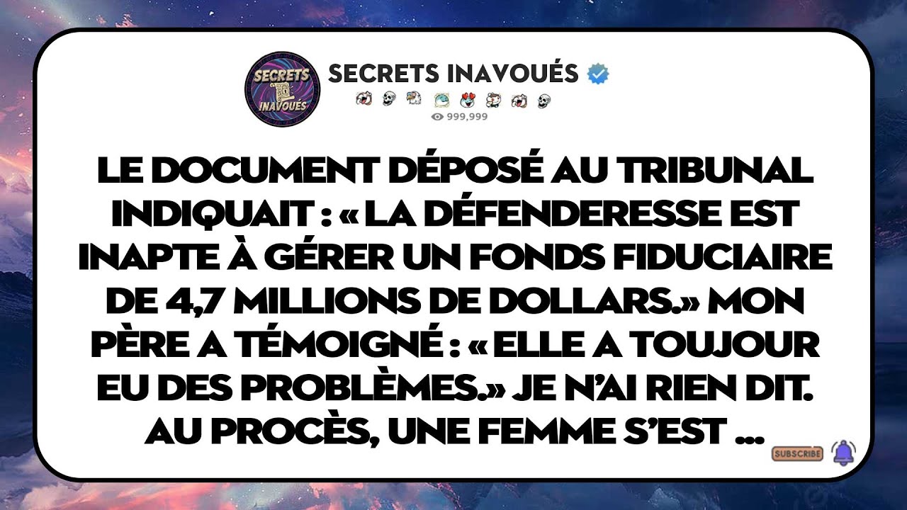 Mon Frère M'a Poursuivie. Son Dossier: 