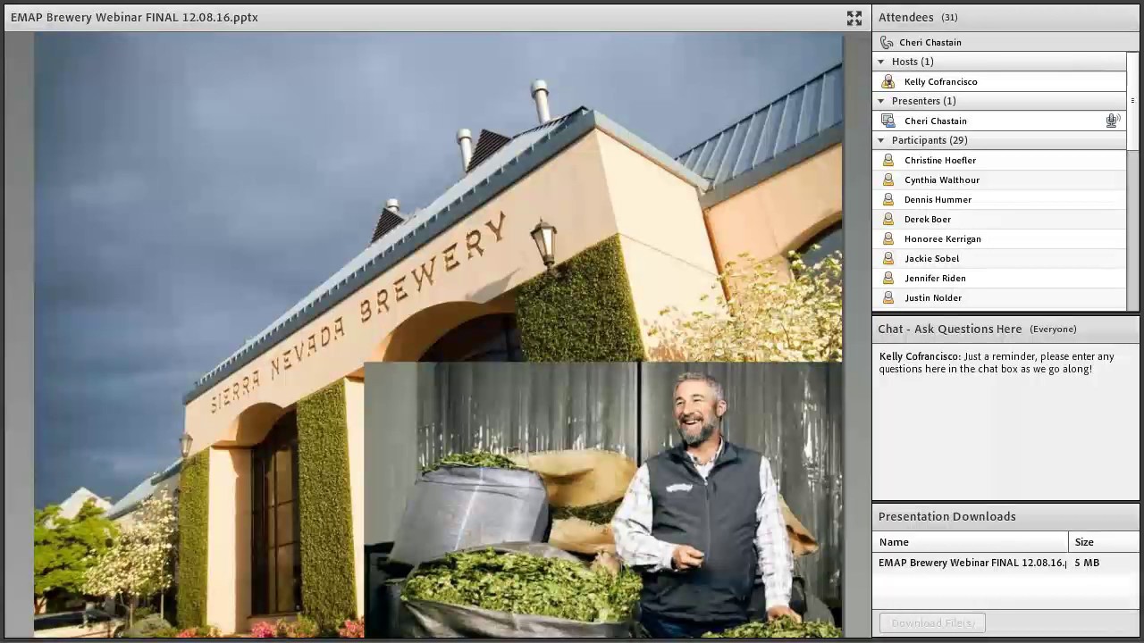 EMAP Webinar Series - Sustaining Your Business: Craft Breweries