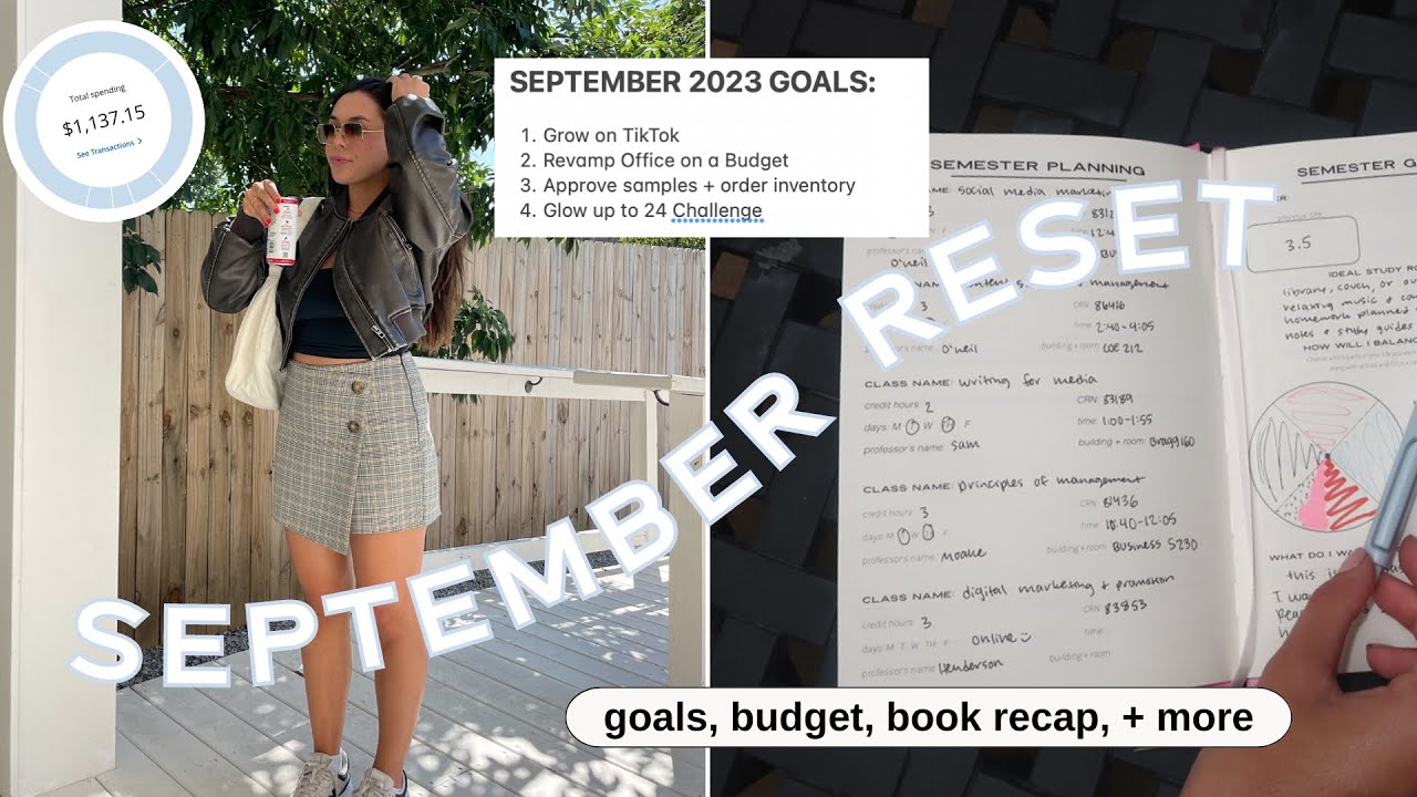 SEPTEMBER MONTHLY RESET: budget, goals, prep, books