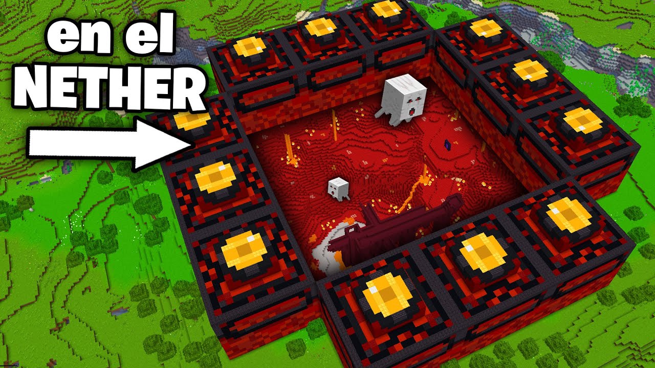 Transformé el portal del Nether en Minecraft Hardcore