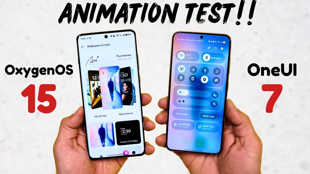 OxygenOS 15 против One UI 7: Величайшая битва анимаций!🔥