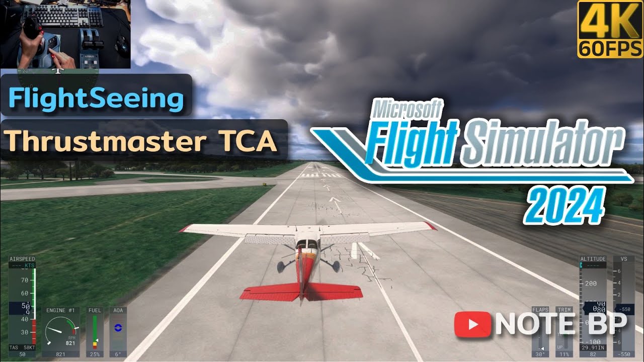 [4K] Thrustmaster TCA - Flightseeing - Cessna 172 Skyhawk - MFS2024 - RTX4070Ti | NOTE BP