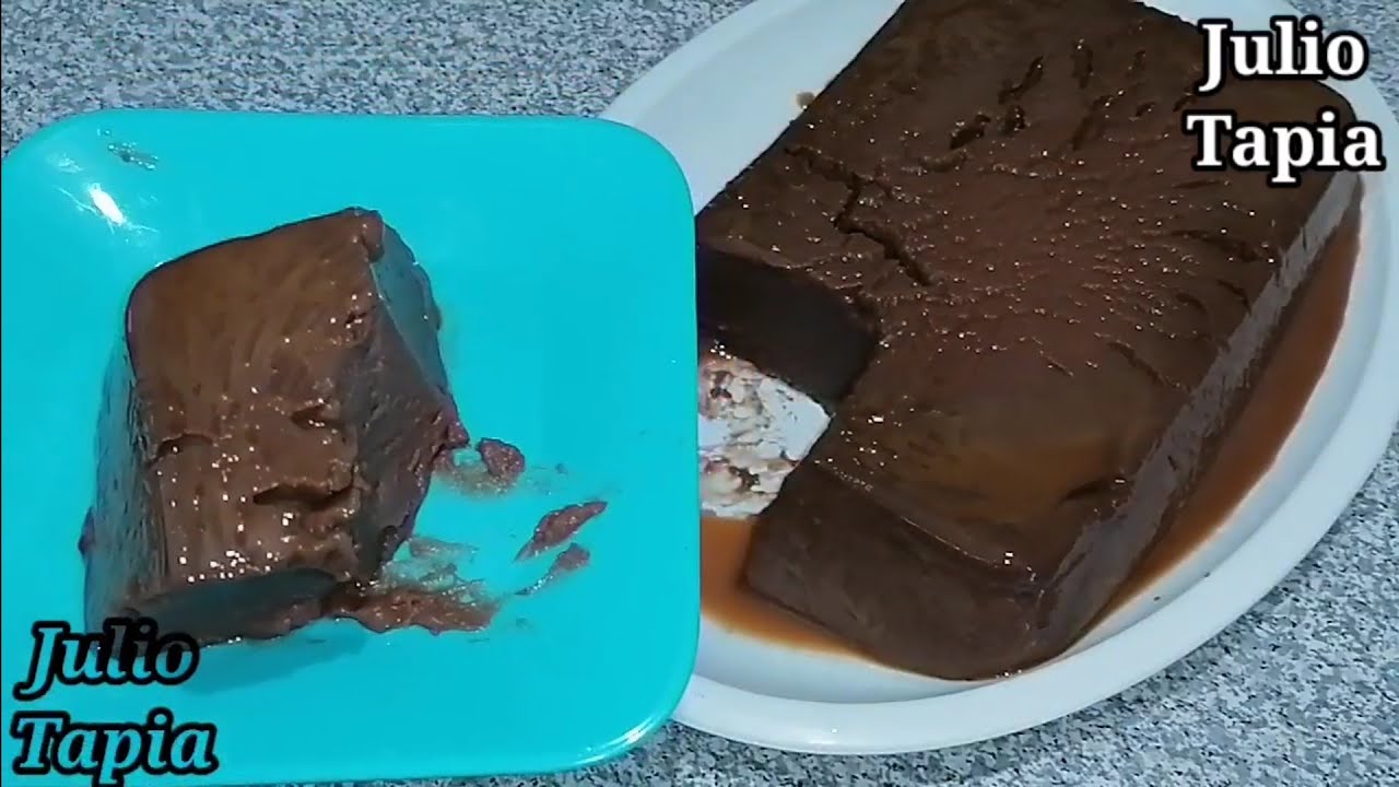 Delicioso flan de chocolate sin huevo sin horno ni baño María