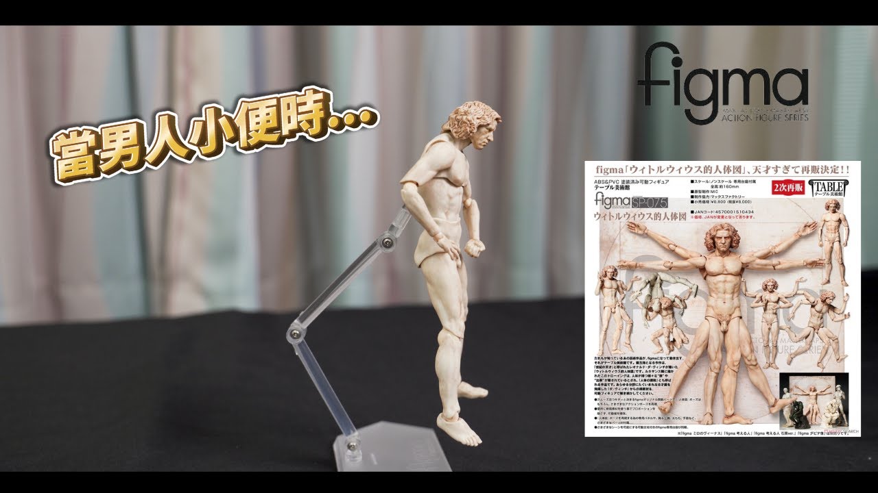 【figma開箱】🔥奇怪體位大解放?! figma威特魯威人 SP-075 #達文西 #達芬奇 #figma大衛像 #figma天使像 #可動人偶 #可動模型 #邱比特 #figma桌上美術館