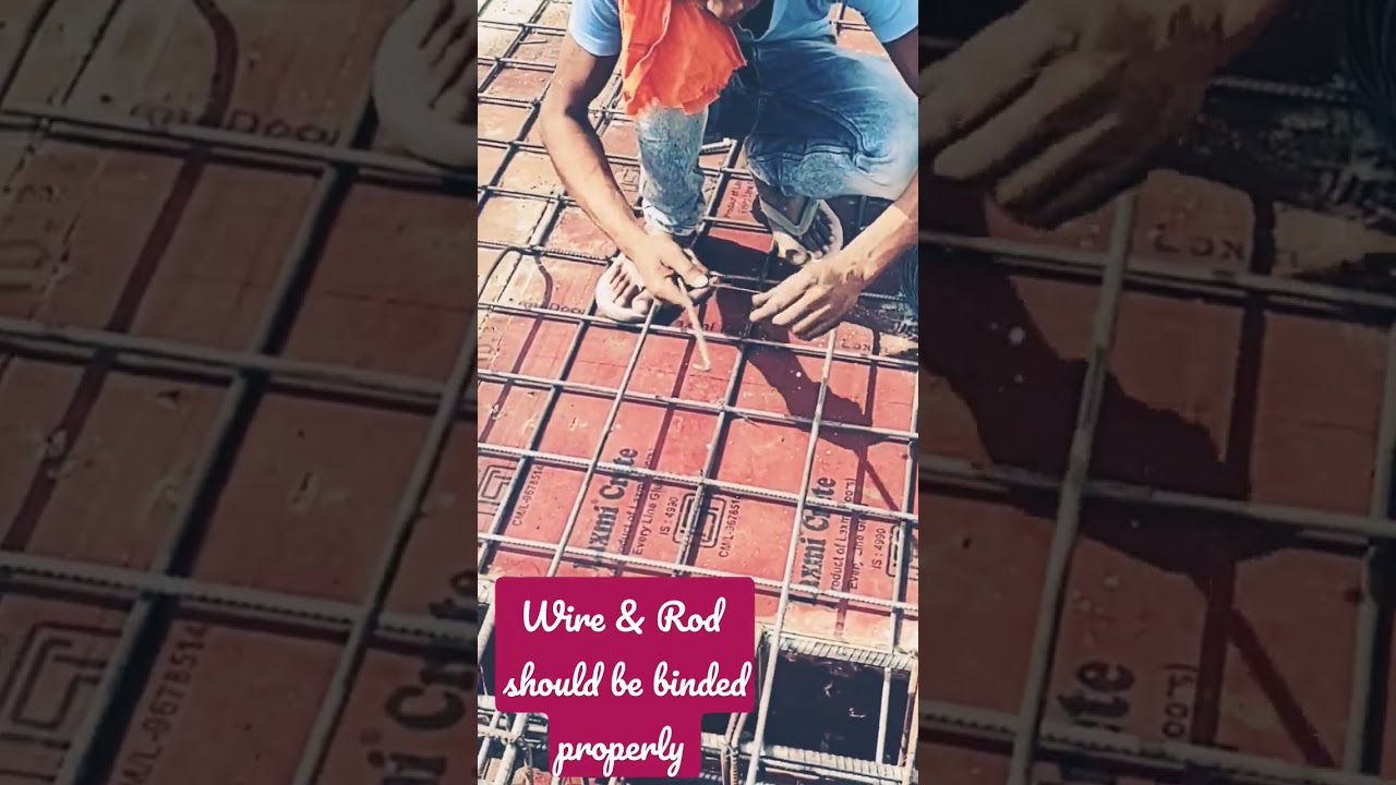 Binding wire & rod must connected properly #civilengineering #shuttering #construction #contractor