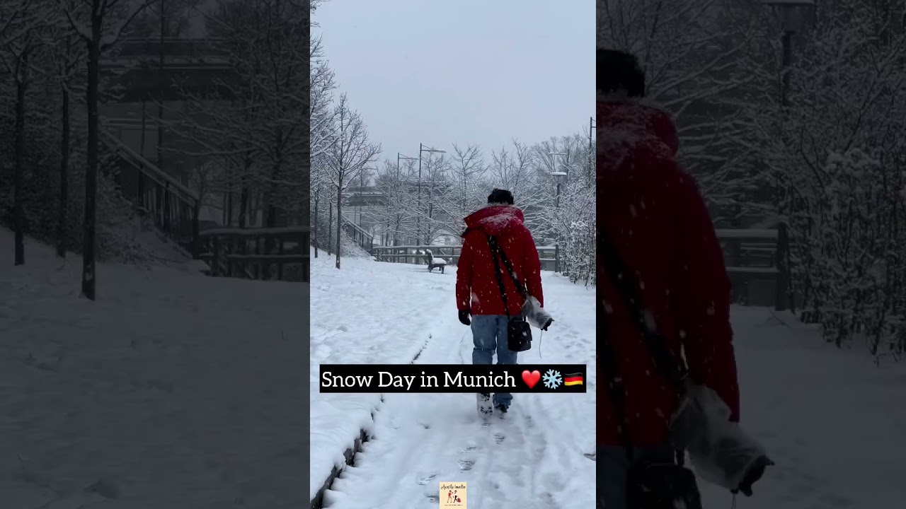 Snowfall in Munich ❤️🇩🇪❄️ | Winter in Germany #munich