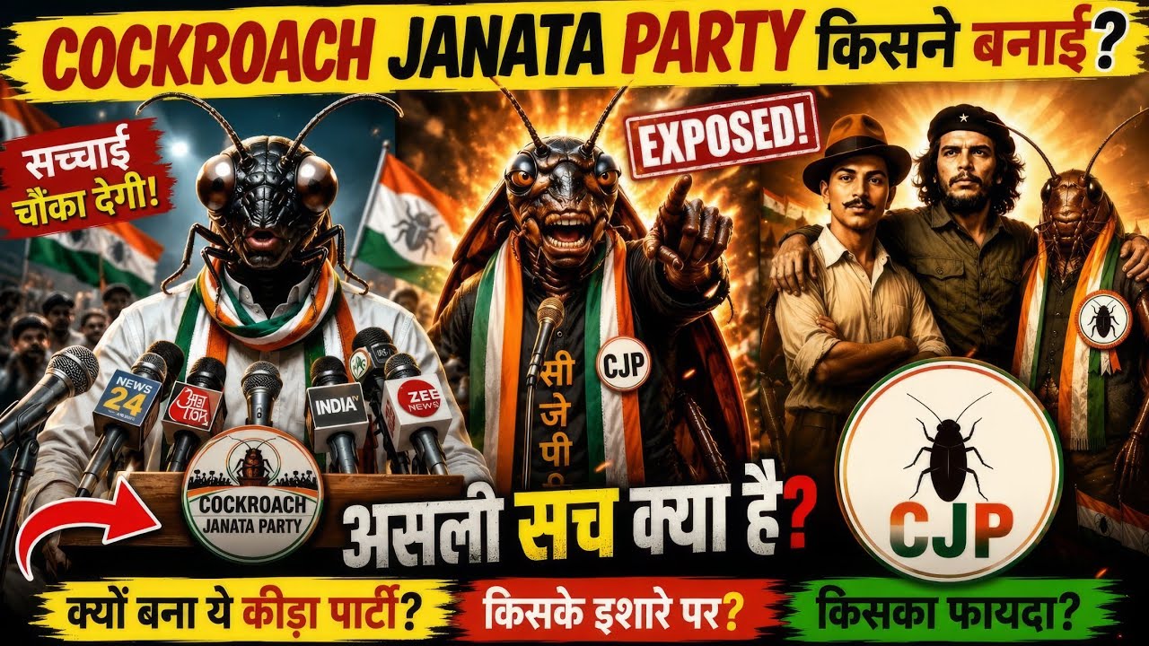Cockroach Janata Party Kyon Bani🤔| CJP Party News Today| Cockroach Janata Party Meme| CJP Meme