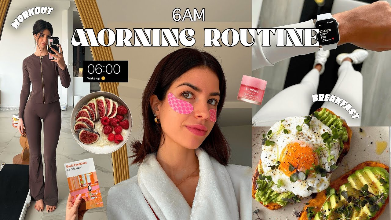MA ROUTINE MATINALE POUR ME SENTIR BIEN : Sport, sommeil, skincare, petit dejeuner ..