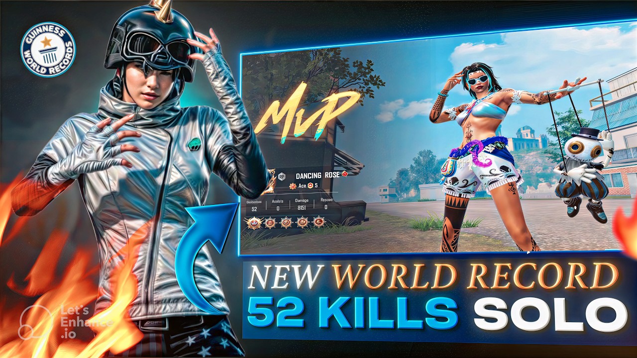 52 SOLO VS SQUAD KILLS 🦅| 56 SOLO INDIVIDUAL KILLS 🔥| RECORD MAKER🦅 | #bgmi #bgmilive #doraop