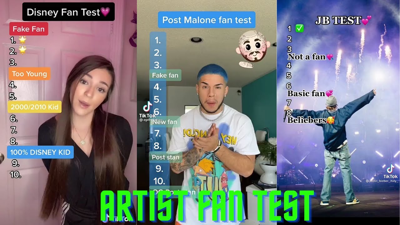 Artist Fan Test #3 TikTok Music Challenge Compilation 🎶