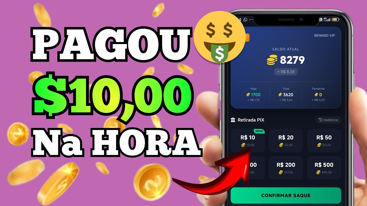 PAGOU!! $10,00 NO PIX, HOJE MESMO NOVO APP PAGANDO NA HORA 🤑