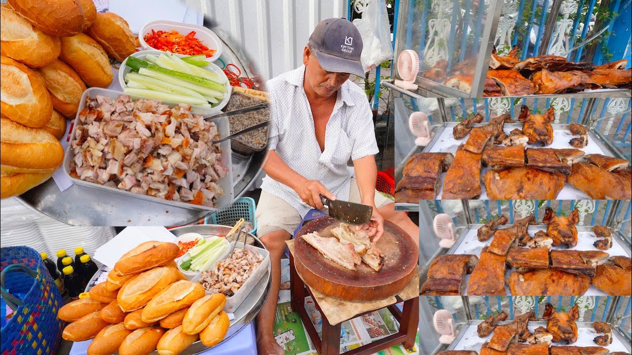 Mẹt bánh mì heo quay 50 năm bán sạch cả con heo quay chỉ trong buổi sáng