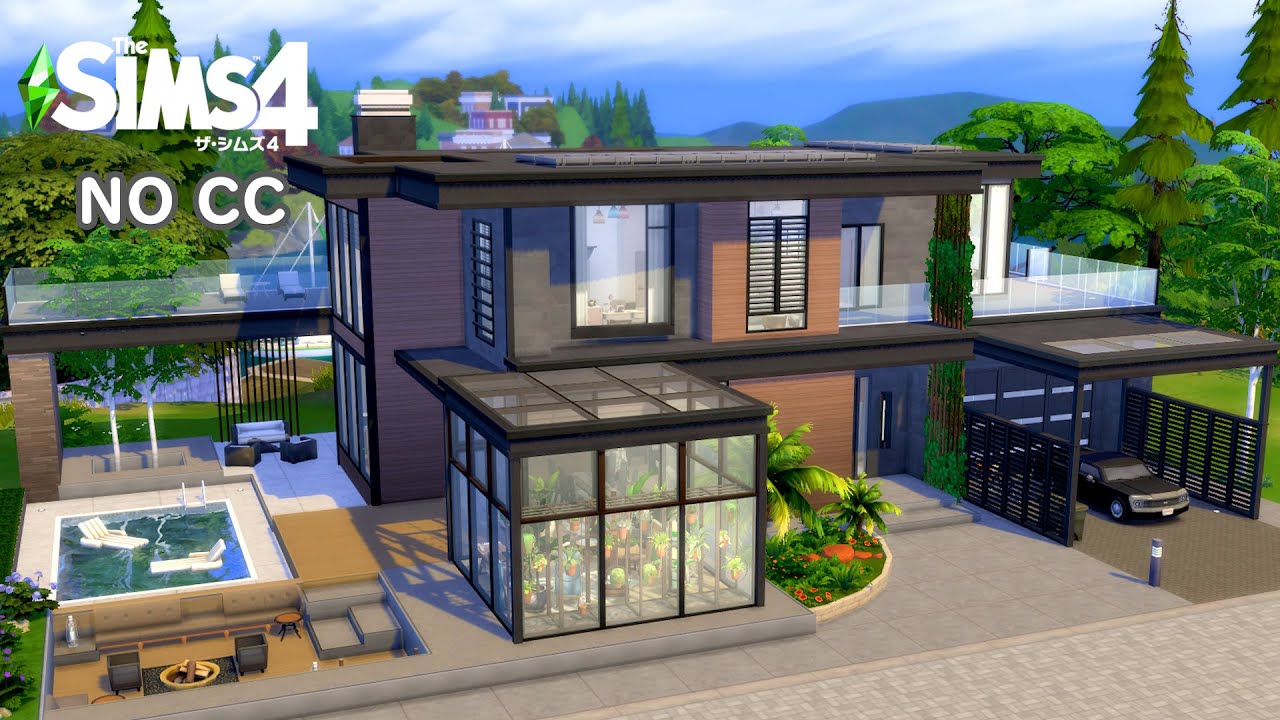 Sims4 | Stop Motion | Modern Family Home | No CC | シムズ4建築