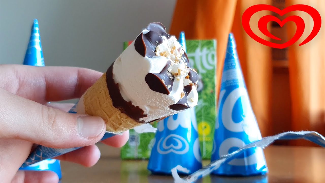 Cornetto Vegan & Gluten Free Ice Cream Cone (Unboxing) Soy Ice Cream for Vegans 4x pack