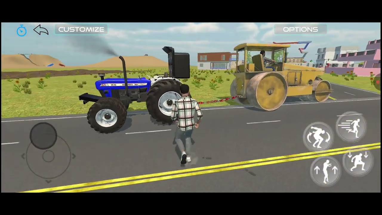 Bildozer vs rod roler me tochan kar 🐘 va diya #indianvehiclessimulator3dlive 