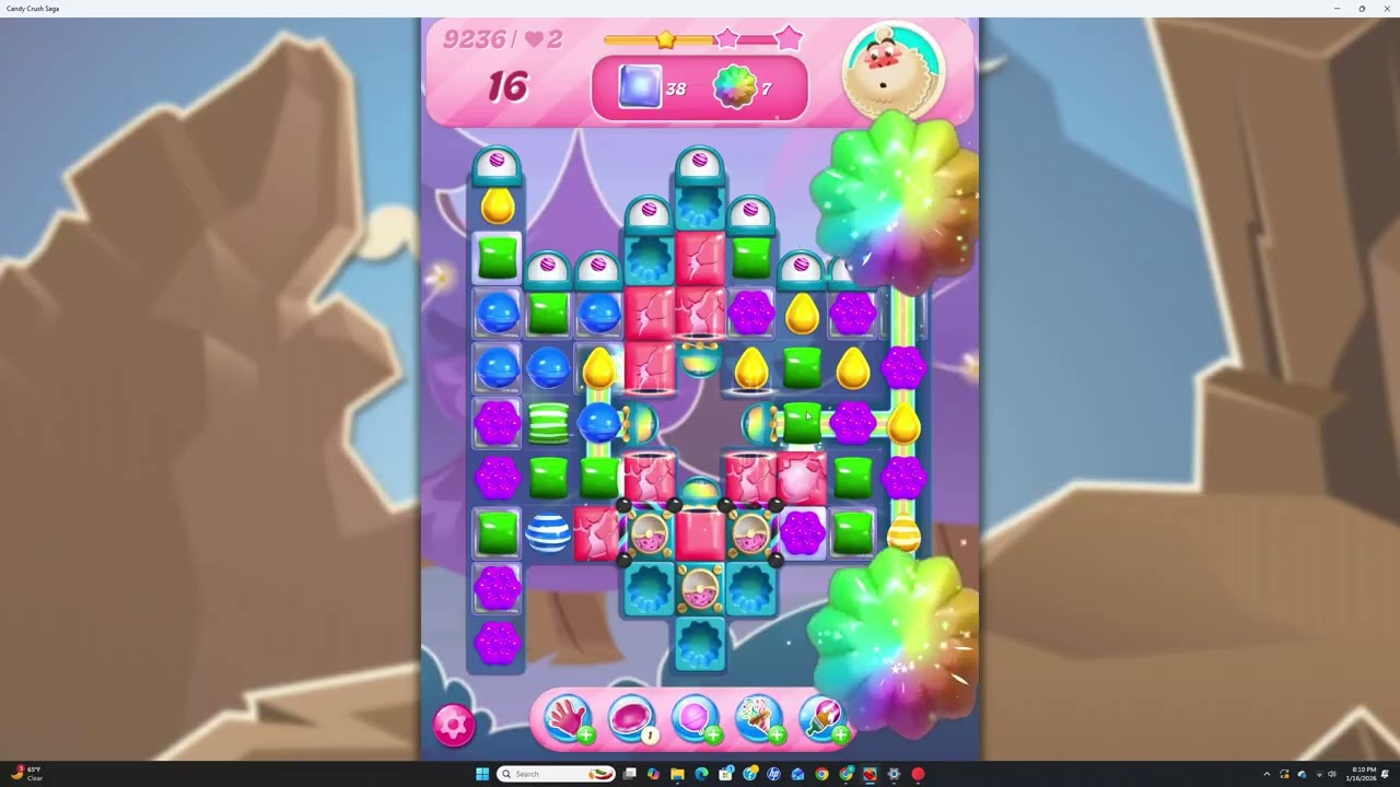 Level 9236 Candy Crush Saga! No Boosters!