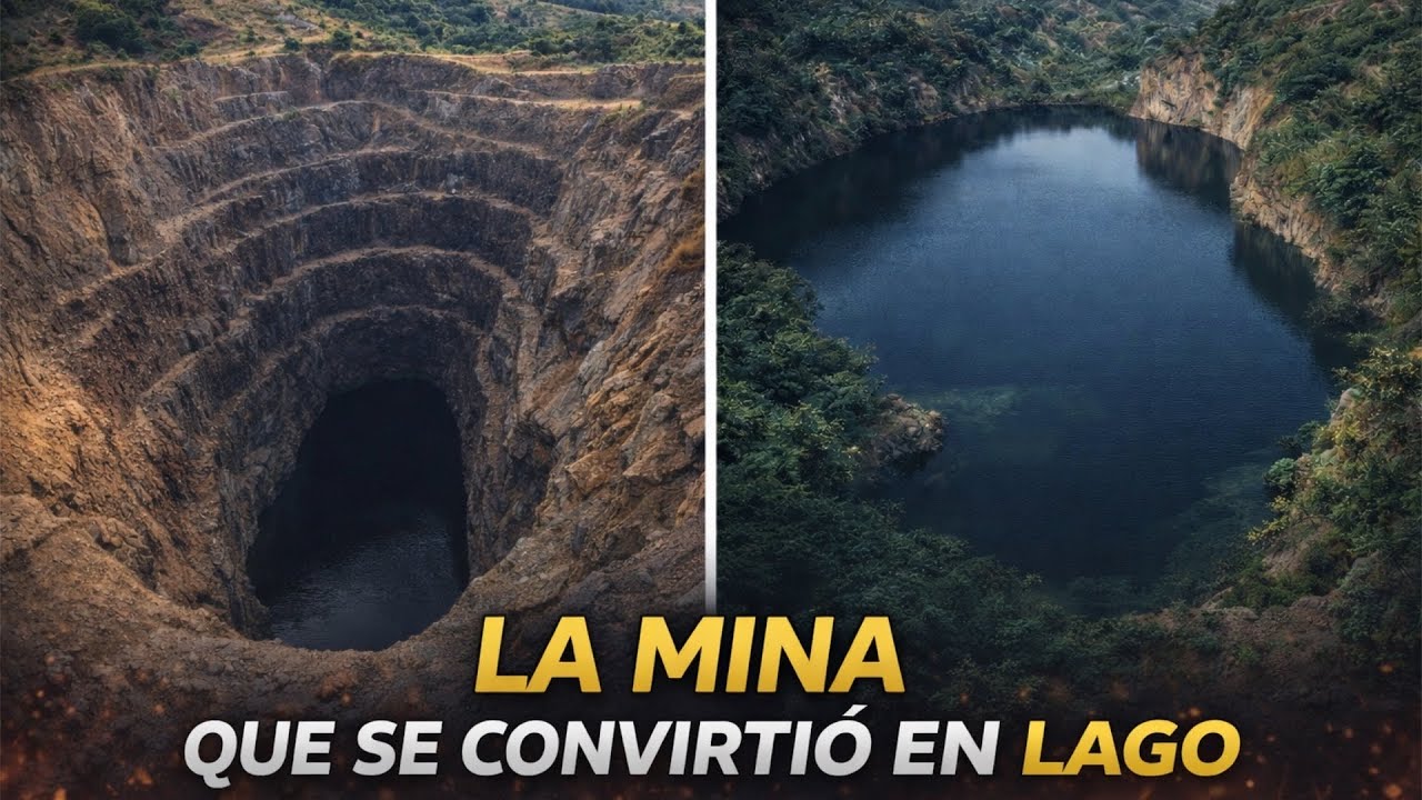 Así se formó un lago de 200 metros… donde antes había una mina 😱