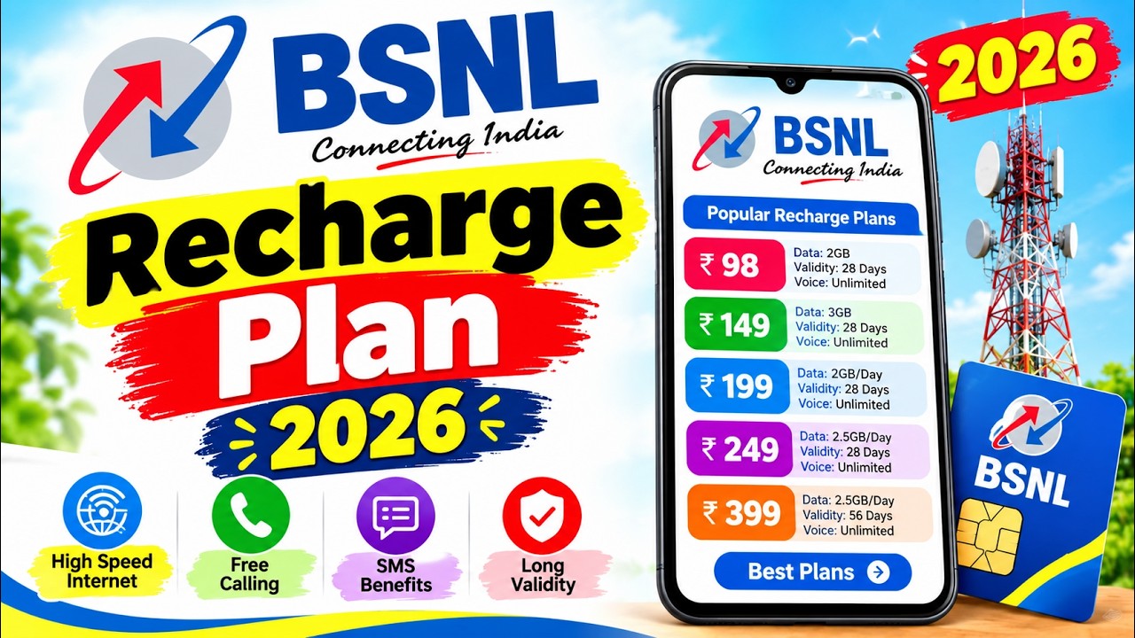 BSNL New Recharge Plans 2026 | Bsnl Recharge Plan 2026 | Bsnl Recharge Plans
