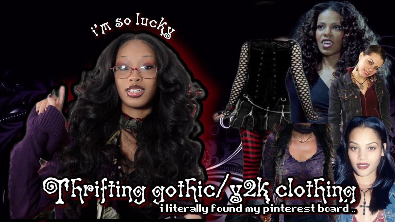 THRIFT WITH ME For Gothic/ Early 2000's Clothing | Thrift Vlog+Try On Haul ⋆₊ ♱