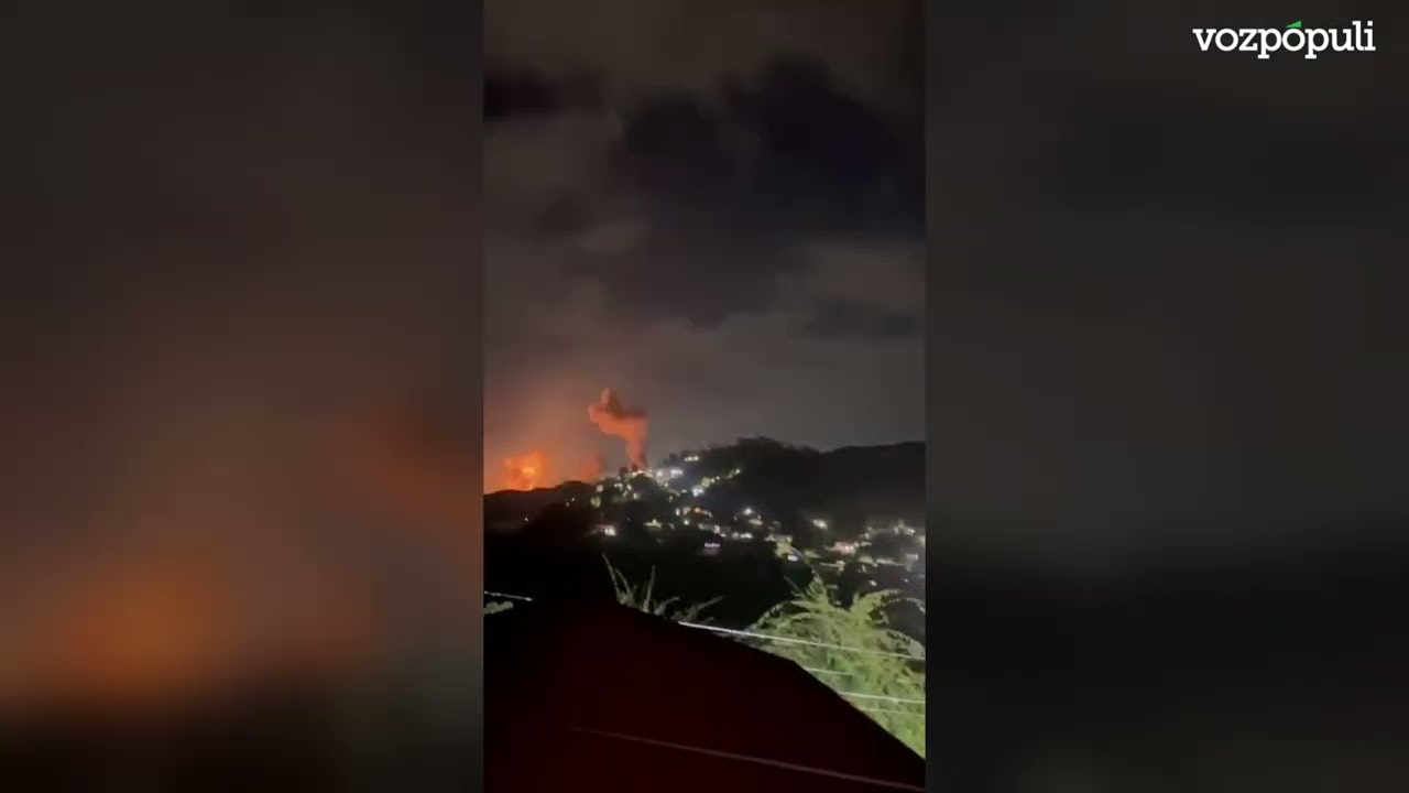 Imagen de los bombardeos sobre CARACAS