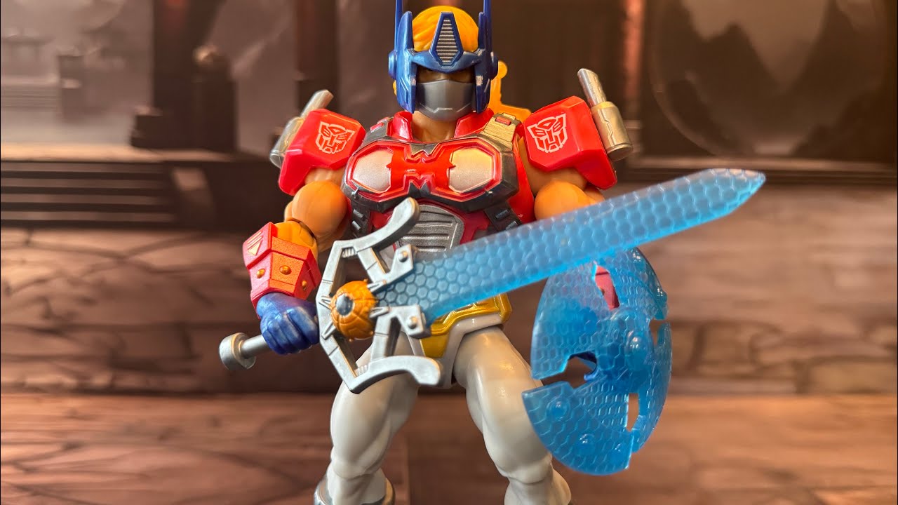 Masters Of The Universe X TransFormers Optimus Prime Armor He-Man Review