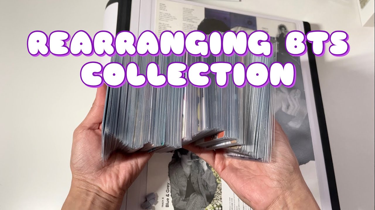 rearranging my entire bts photocard collection (after dropping ot7)