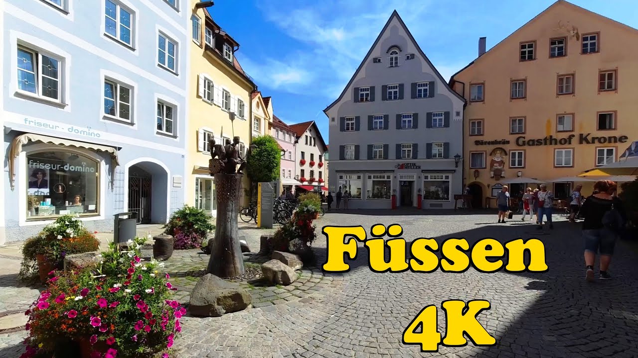 Füssen, Germany Walking tour [4K].