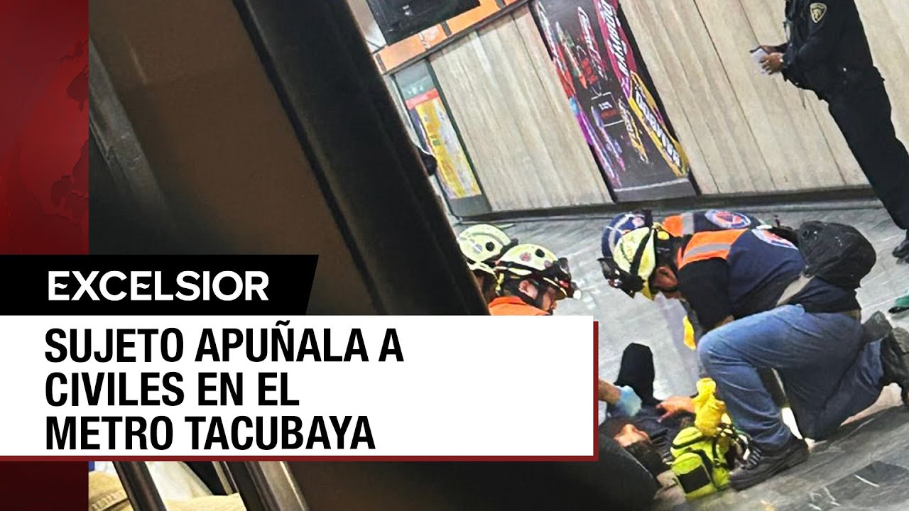 Hombre apuñala a cuatro personas en el Metro Tacubaya de la CDMX