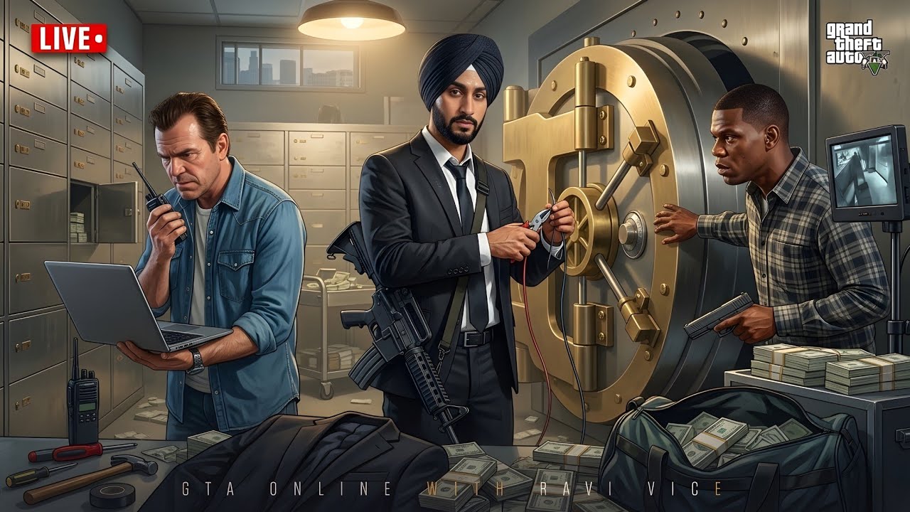 GTA 5 Online Punjabi - Insane Money Grind with Squad! (PS5 Live) #ravivice 