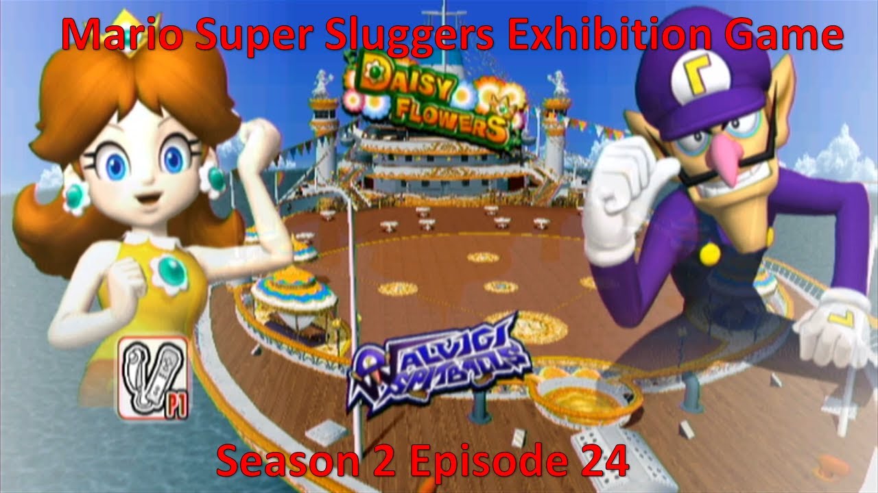 Mario Super Sluggers Exhibition Game Season 2 Episode 24 - Daisy Flowers vs Waluigi Spitballs
