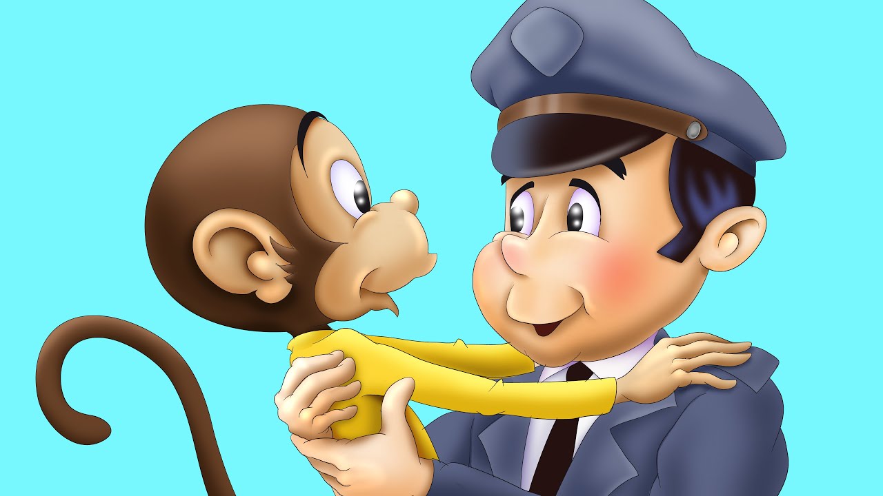 Mini Bambini Kids - 5 Małych Małpek 🐵Zawód Policjant 🚔Nauka + Zabawa