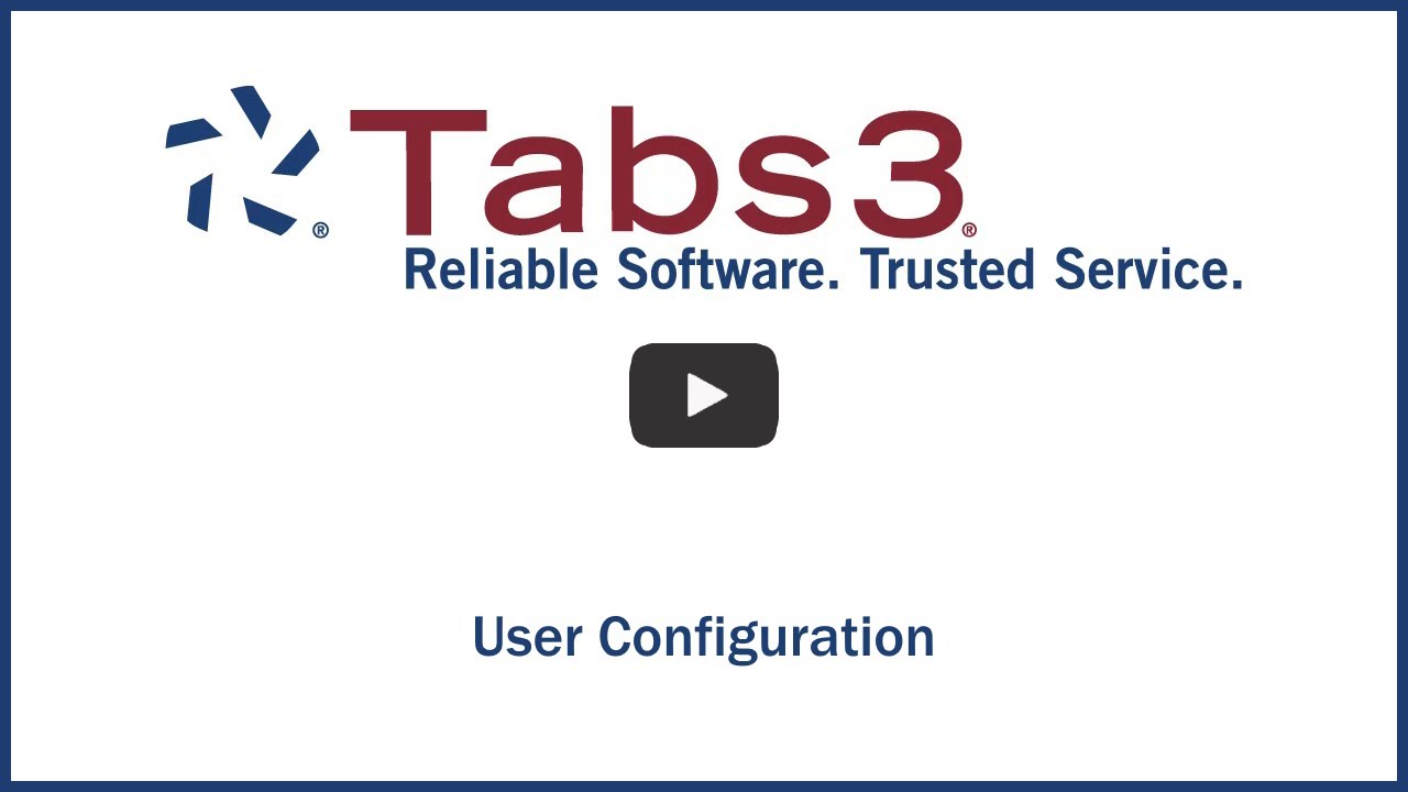 User Configuration