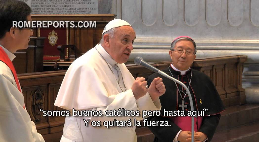 Papa con coreanos en Roma: Nada de catolicismo f&aacute;cil, sois una Iglesia de m&aacute;rtires