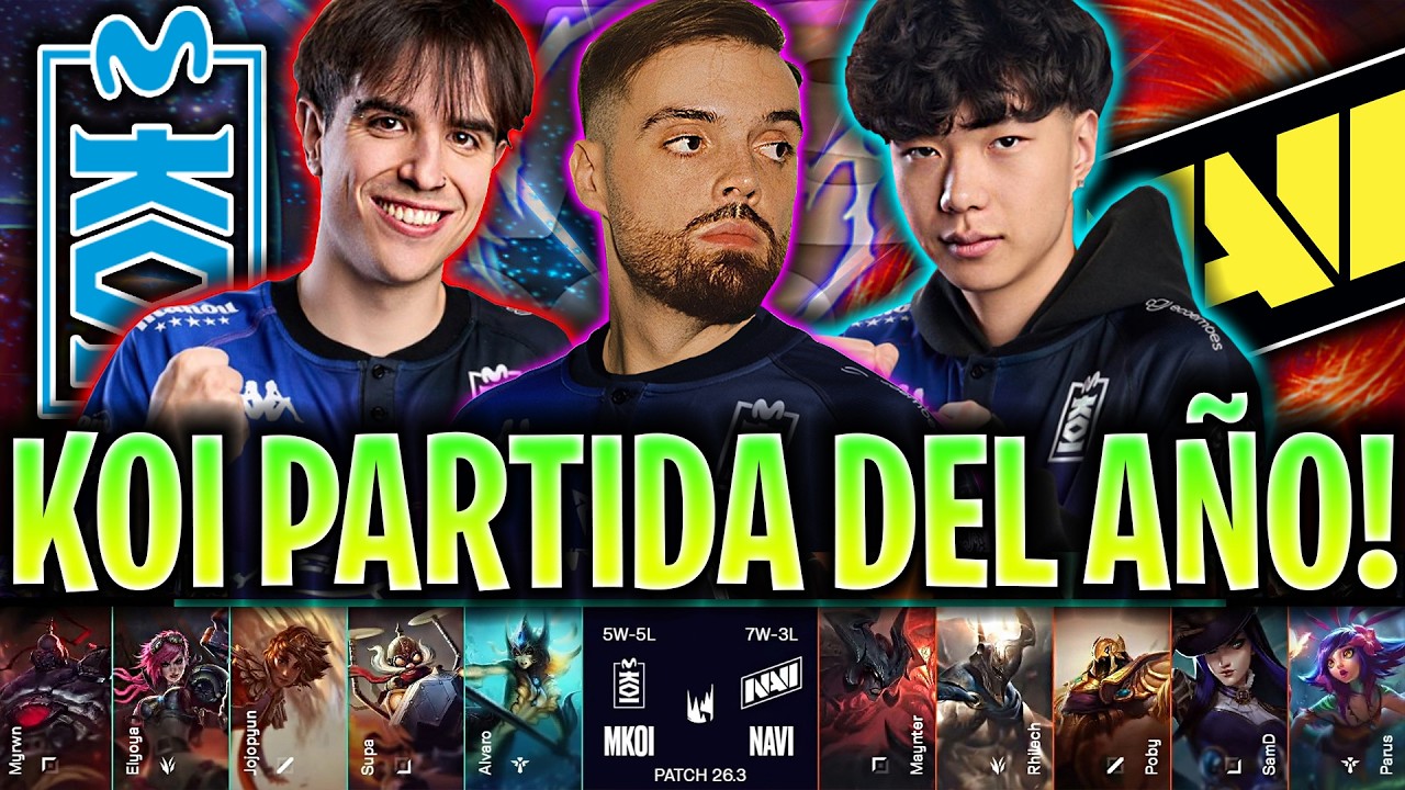 IBAI CASTEA LA PARTIDA DEL AÑO PARA KOI! 😱MUY ÉPICO!🔥 - MKOI vs NAVI LEC VERSUS 2026 ESPAÑOL IBAI