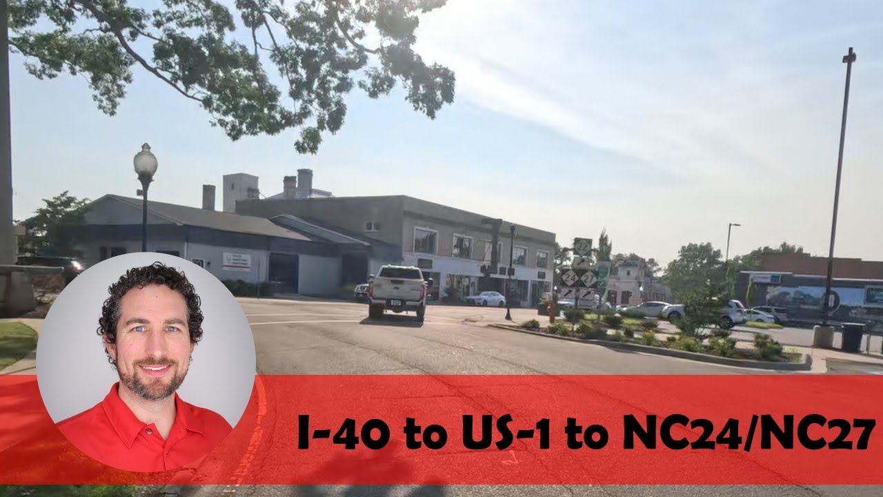 Driving from Raleigh to Midland, North Carolina (I-40 to US-1 S to NC-24/NC-27)