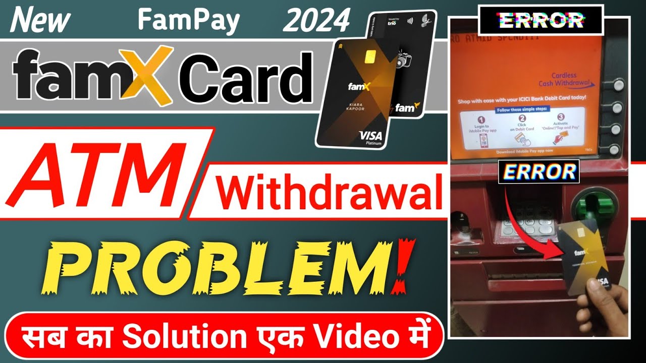 Fampay Card Not Working In Atm, Fampay ATM Withdrawal, fampay, famcard,
