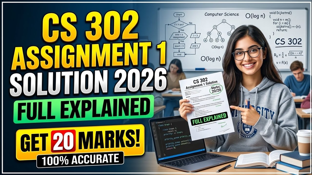 CS302 Assignment 1 Solution 2026 | Digital Logic Design | VU Pakistan
