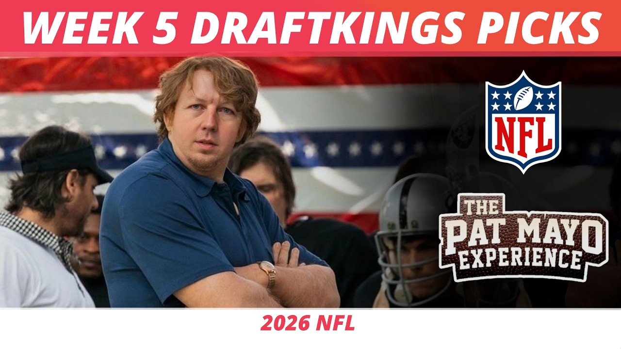 NFL Week 5 DraftKings Picks & Strategy: Lineup Builds, Ownership | ARZ/DET Late Swaps